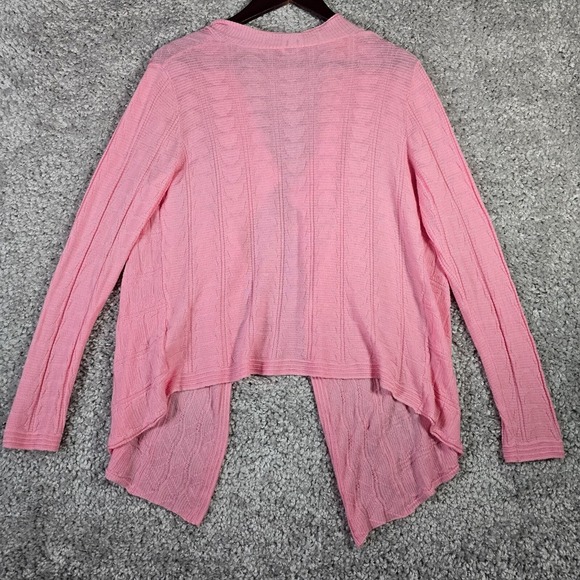 Missoni Women Pink Knit Cardigan Size 42 Handkerchief Hem Open Front Luxury - Picture 11 of 16